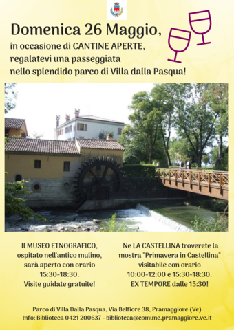 Il Museo Etnografico "Mulino di Belfiore" e "La Castellina" per Cantine Aperte 2019